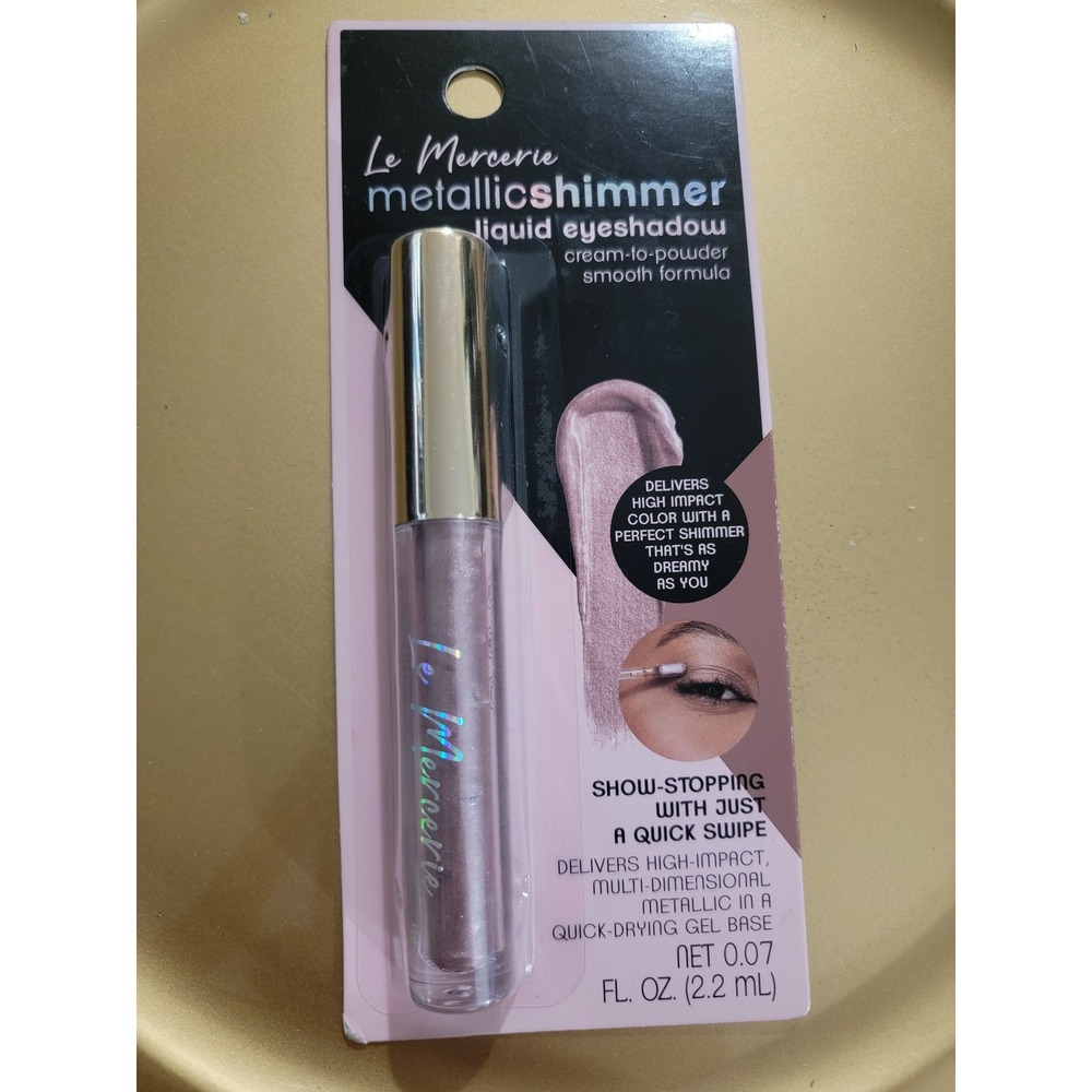 Le Mercerie Metallic Shimmer Liquid Eyeshadow Pink Purple Cream to Powder 0.07oz
